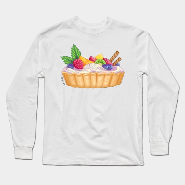 Fruit Tart Long Sleeve T-Shirt by Kippy Art